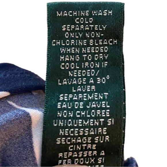 Ralph Lauren Navy and White Floral Print Fit & Flare Cap Dress Sze 6 - Picture 6 of 6